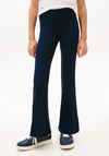 Tommy Hilfiger Older Girl Ribbed Flare Legging, Navy