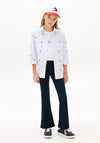 Tommy Hilfiger Older Girl Ribbed Flare Legging, Navy