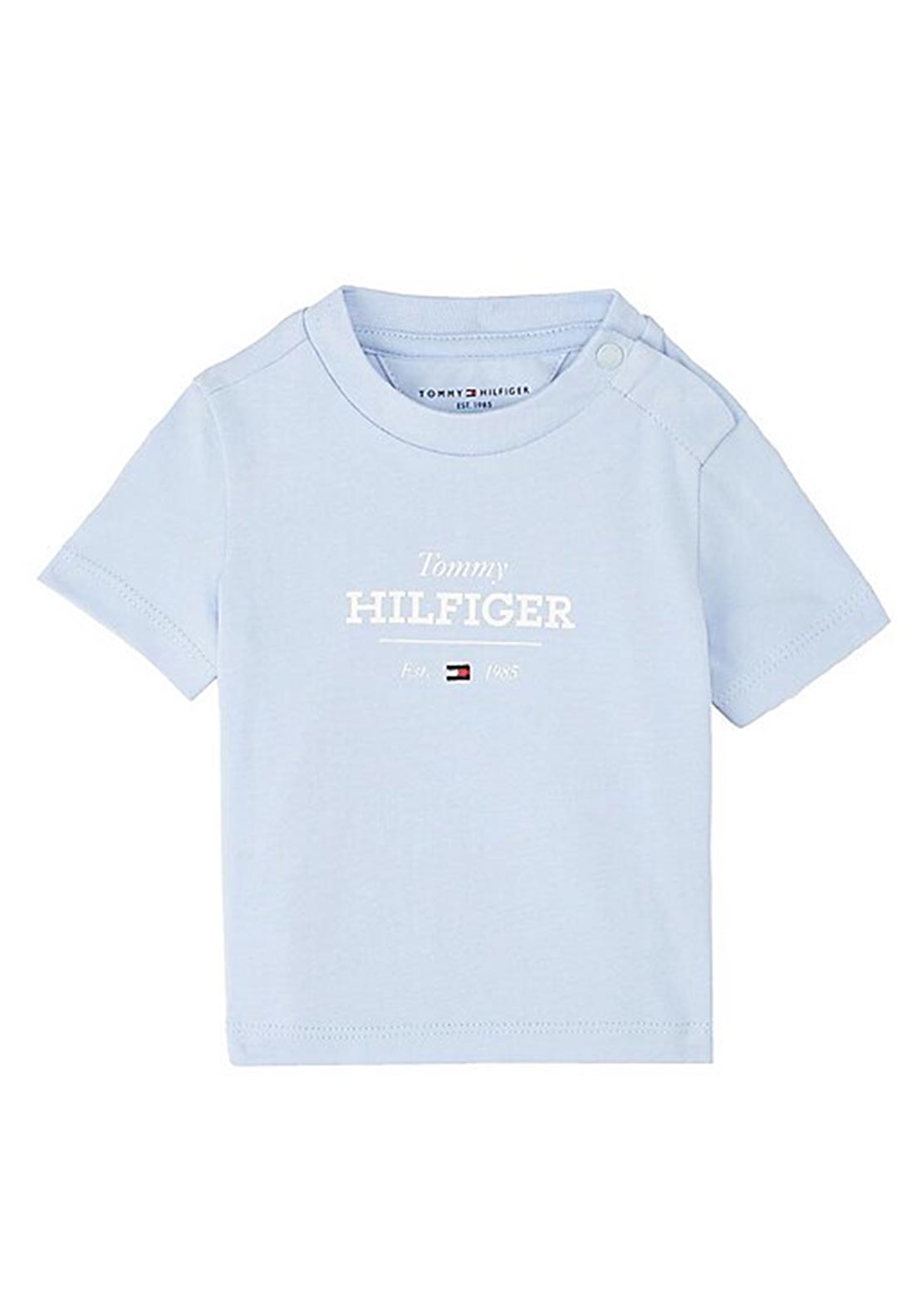Tommy Hilfiger Baby Boy Logo Short Sleeve Tee, Blue