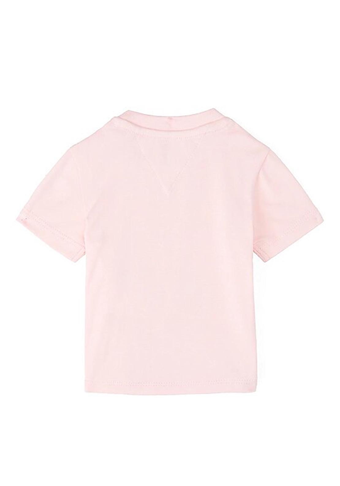 Tommy Hilfiger Baby Boy Logo Short Sleeve Tee, Pink