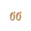 Dyrberg/Kern Kolos Earrings, Gold & Pink