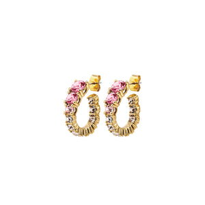 Dyrberg/Kern Kolos Earrings, Gold & Pink
