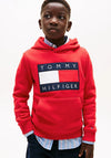 Tommy Hilfiger Kids Heritage Flag Hoodie, Red