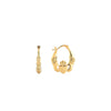 Kurate Claddagh Small Hinged Hoop Earrings, Gold