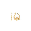 Kurate Claddagh Medium Hinged Hoop Earrings, Gold