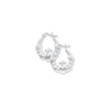 Kurate Claddagh Medium Hinged Hoop Earrings, Silver