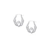Kurate Claddagh Small Hinged Hoop Earrings, Silver