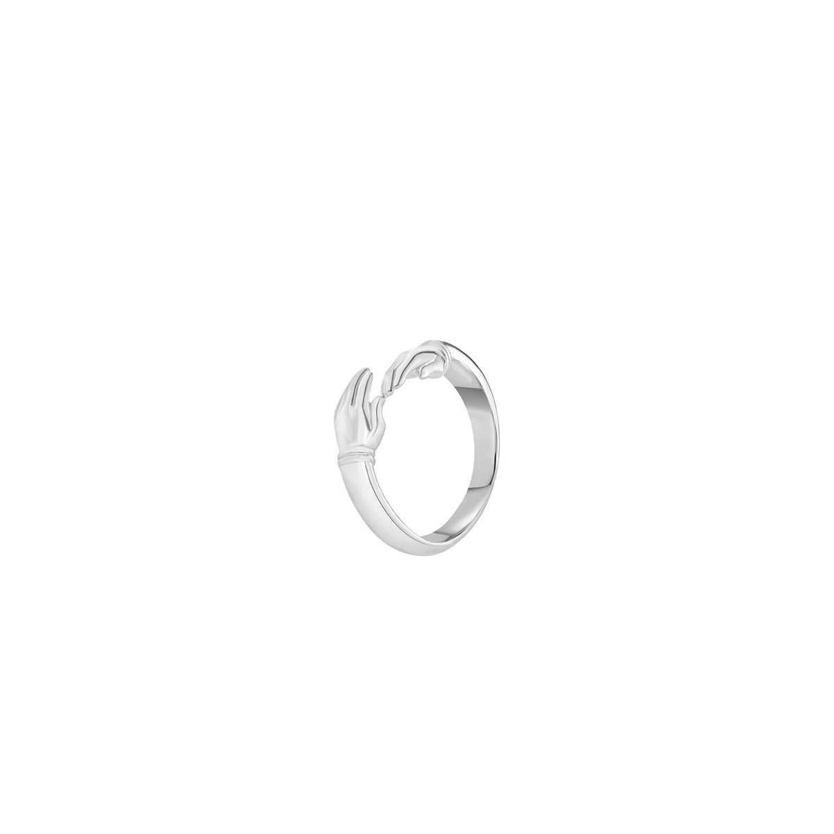 Kurate Hands Ring, Silver