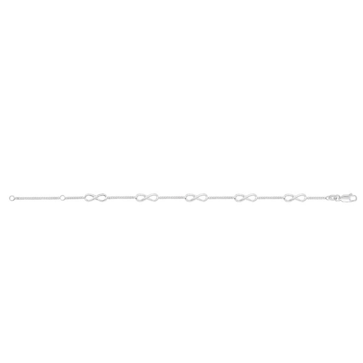 Kurate Infinty Love Knot Bracelet, Silver