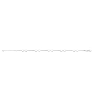 Kurate Infinty Love Knot Bracelet, Silver