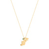 Kurate Ireland Charm Necklace, Gold
