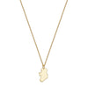 Kurate Ireland Map Necklace, Gold