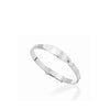 Kurate Kids ID Pink CZ Bangle, Silver