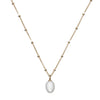 Kurate Pearl Drop Necklace, Gold