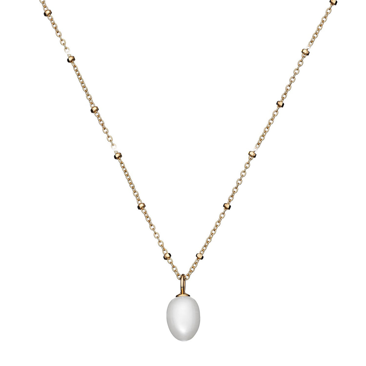 Kurate Pearl Drop Necklace, Gold