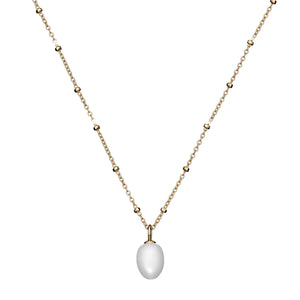 Kurate Pearl Drop Necklace, Gold