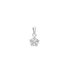 Kurate CZ Snowflake Pendant Necklace, Silver