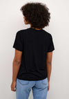 Kaffe Frida V Neck T-Shirt, Black
