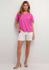 Kaffe Frida V Neck T-Shirt, Rose Violet