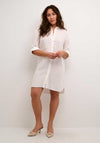 Kaffe Milla Linen Blend Shirt Dress, Chalk
