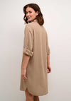 Kaffe Milla Linen Blend Shirt Dress, Chinchilla