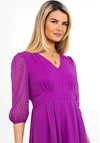 Kate & Pippa Audrey Polka Dot Maxi Dress, Purple