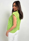 Kate & Pippa Bella Short Sleeve Banded Top, Lime
