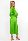 Kate & Pippa Birkin Satin Feel Midi Dress, Green