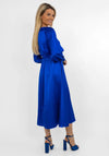 Kate & Pippa Birkin Satin Feel Midi Dress, Royal Blue