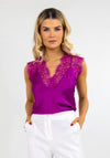 Kate & Pippa Lauren Lace Cami Top, Magenta