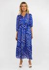 Kate & Pippa Modena Animal Print Maxi Dress, Blue