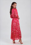 Kate & Pippa Modena Animal Print Maxi Dress, Fuchsia
