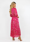 Kate & Pippa Modena Animal Print Maxi Dress, Fuchsia