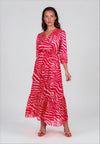 Kate & Pippa Modena Animal Print Maxi Dress, Fuchsia