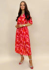Kate & Pippa Positano Midi Dress, Orange & Pink