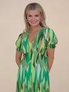 Kate & Pippa Streasa Print Maxi Dress, Green Multi