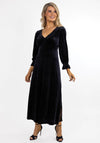 Kate & Pippa Streasa Velvet A-line Midi Dress, Black