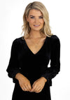 Kate & Pippa Streasa Velvet A-line Midi Dress, Black