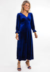 Kate & Pippa Streasa Velvet A-line Midi Dress, Navy