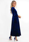 Kate & Pippa Streasa Velvet A-line Midi Dress, Navy