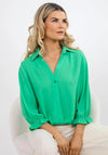 Kate & Pippa Tia V-Neck High Low Blouse, Green