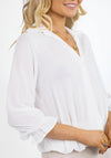Kate & Pippa Tia V-Neck High Low Blouse, White