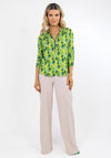 Kate & Pippa Printed Zip Top, Green