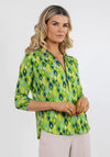 Kate & Pippa Printed Zip Top, Green