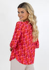 Kate & Pippa Printed Zip Top, Pink Coral
