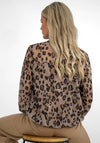 Kate & Pippa Leopard Print Banded Hem Top, Taupe