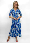 Kate & Pippa Alana Knot Print Midi Dress, Blue Multi