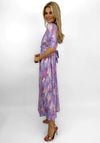Kate & Pippa Alana Knot Print Midi Dress, Lilac Multi
