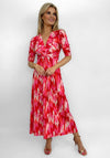 Kate & Pippa Alana Knot Print Midi Dress, Pink Multi