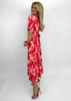 Kate & Pippa Alana Knot Print Midi Dress, Pink Multi